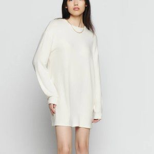 NWT Reformation Black Cotton Long-Sleeve "Radlee" Dress!!! Size L